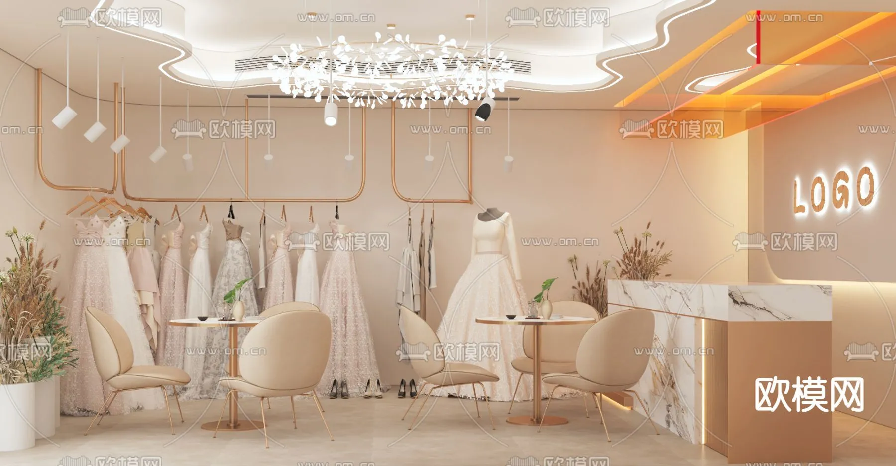 Bridal Shop - Wedding Store - Interior Desgin 3D Scene - 034