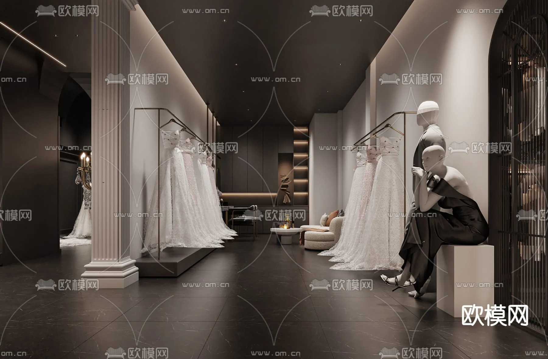 Bridal Shop - Wedding Store - Interior Desgin 3D Scene - 037