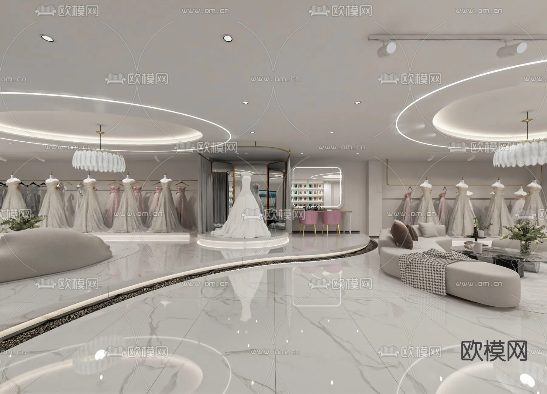 Bridal Shop - Wedding Store - Interior Desgin 3D Scene - 041
