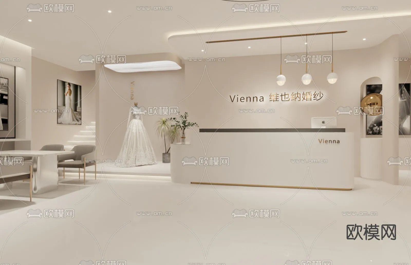 Bridal Shop - Wedding Store - Interior Desgin 3D Scene - 042