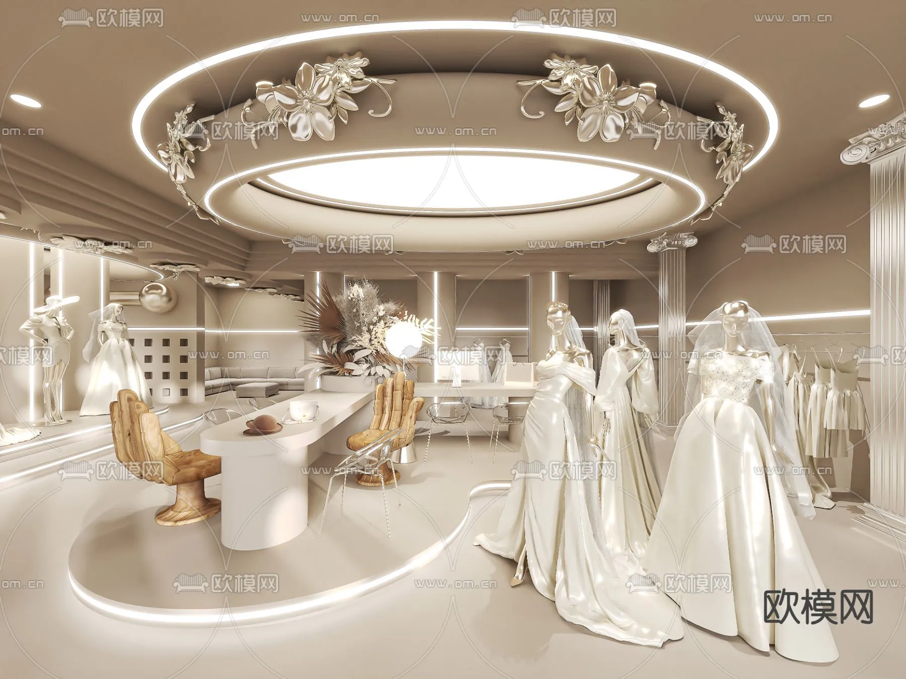 Bridal Shop - Wedding Store - Interior Desgin 3D Scene - 043
