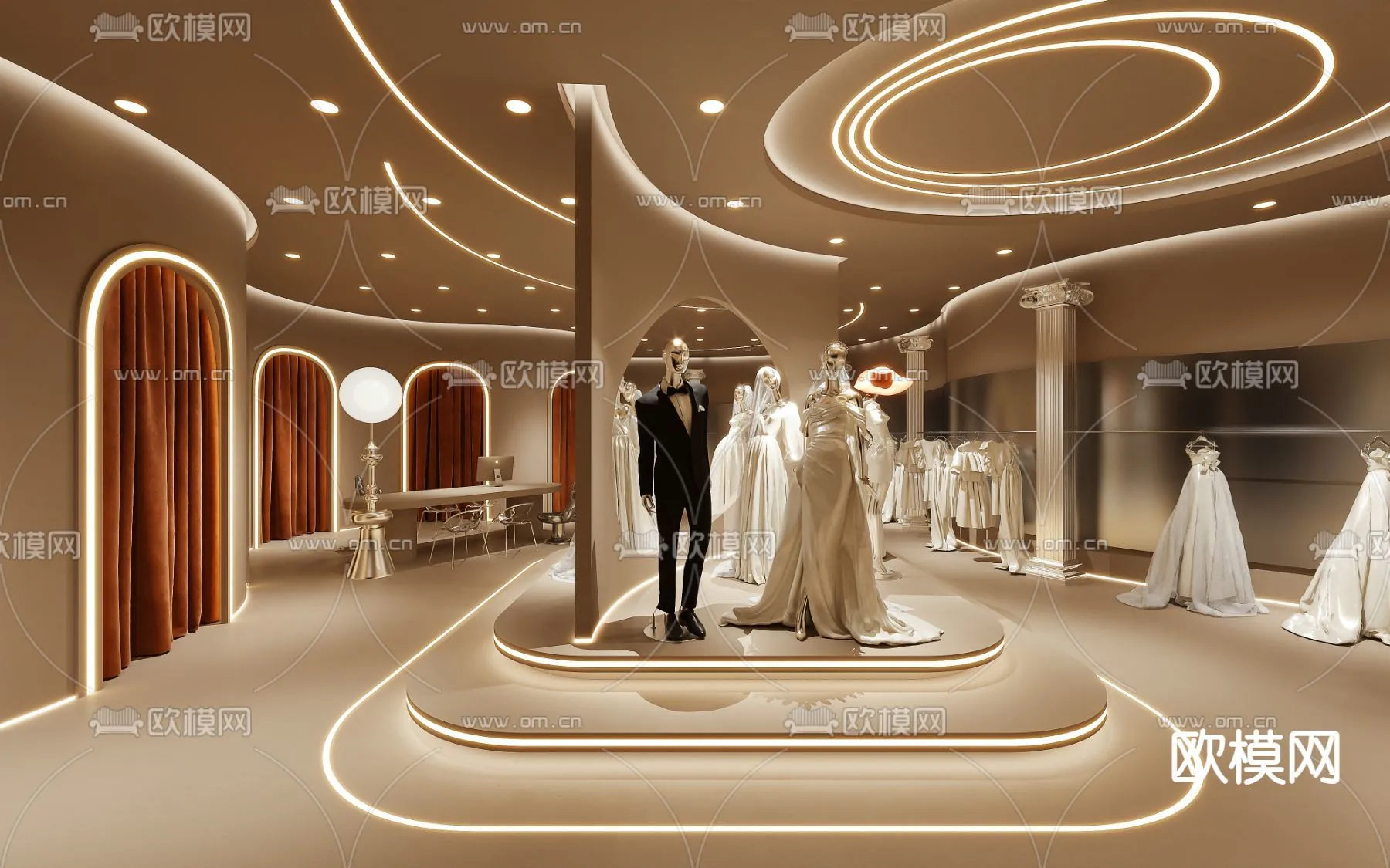 Bridal Shop - Wedding Store - Interior Desgin 3D Scene - 053