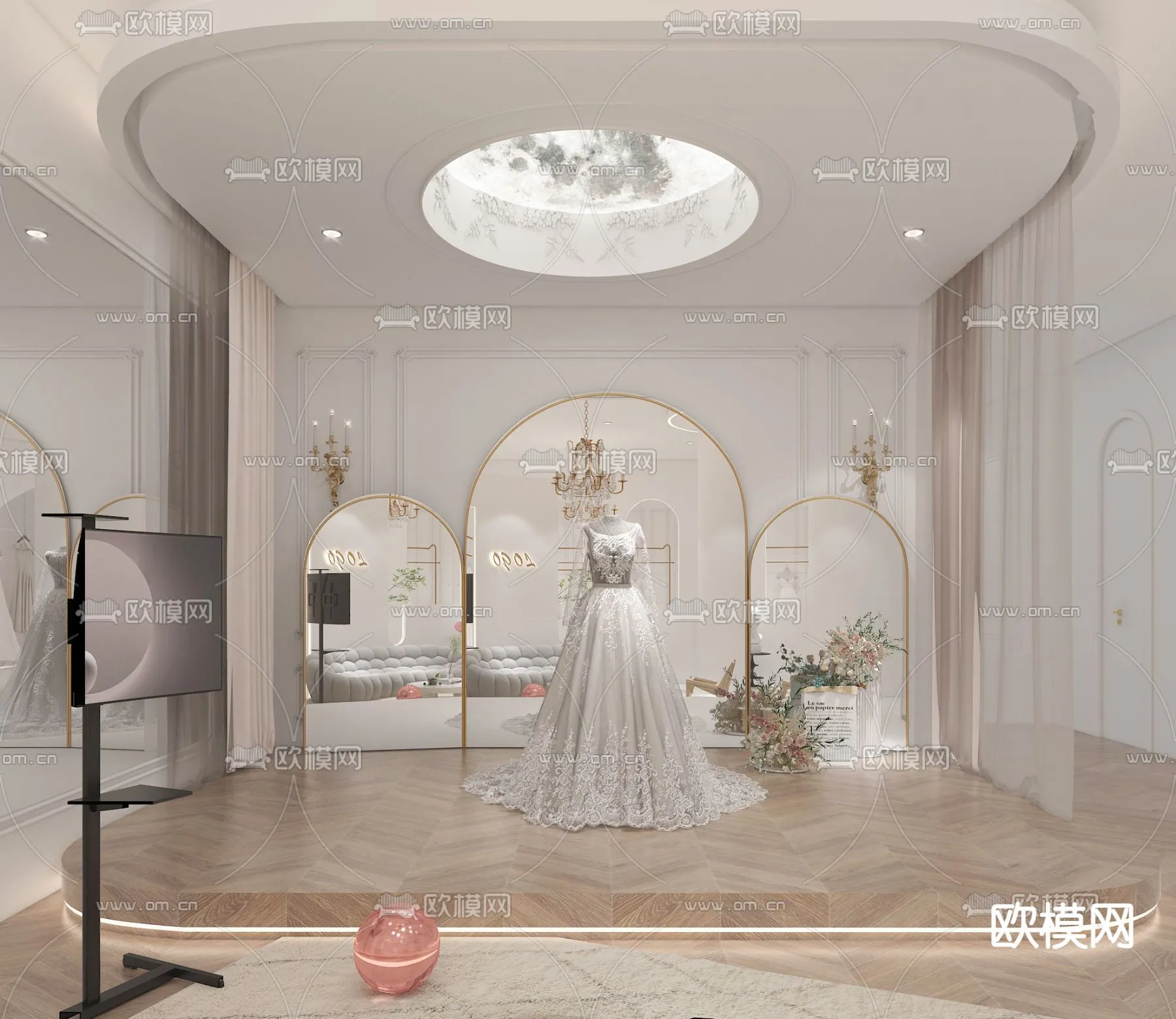 Bridal Shop - Wedding Store - Interior Desgin 3D Scene - 054