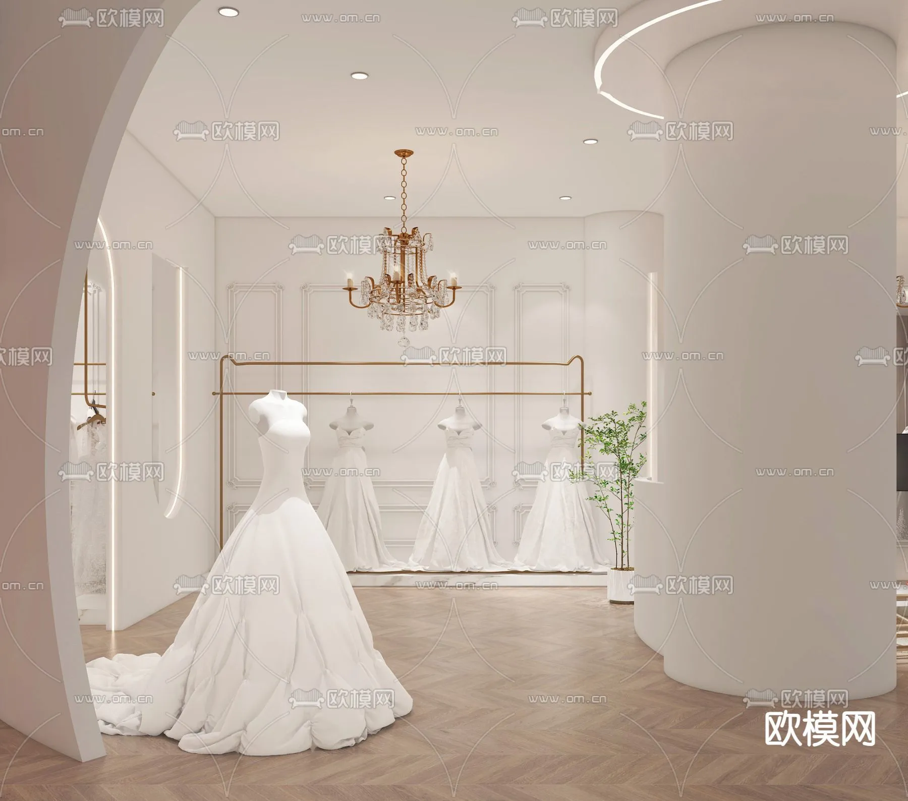 Bridal Shop - Wedding Store - Interior Desgin 3D Scene - 057