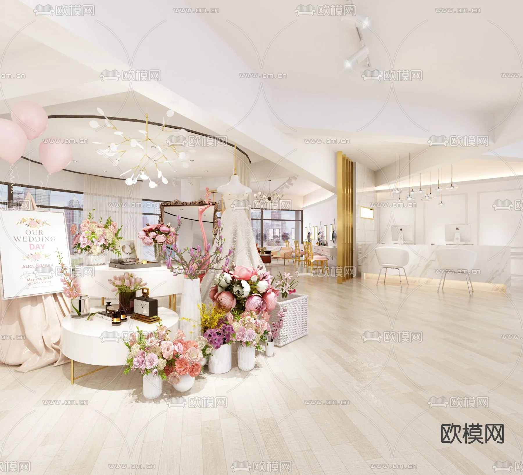 Bridal Shop - Wedding Store - Interior Desgin 3D Scene - 061