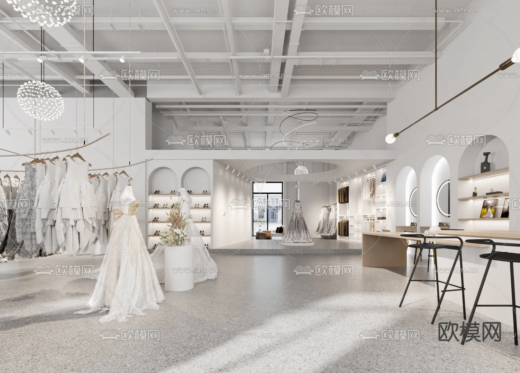 Bridal Shop - Wedding Store - Interior Desgin 3D Scene - 063