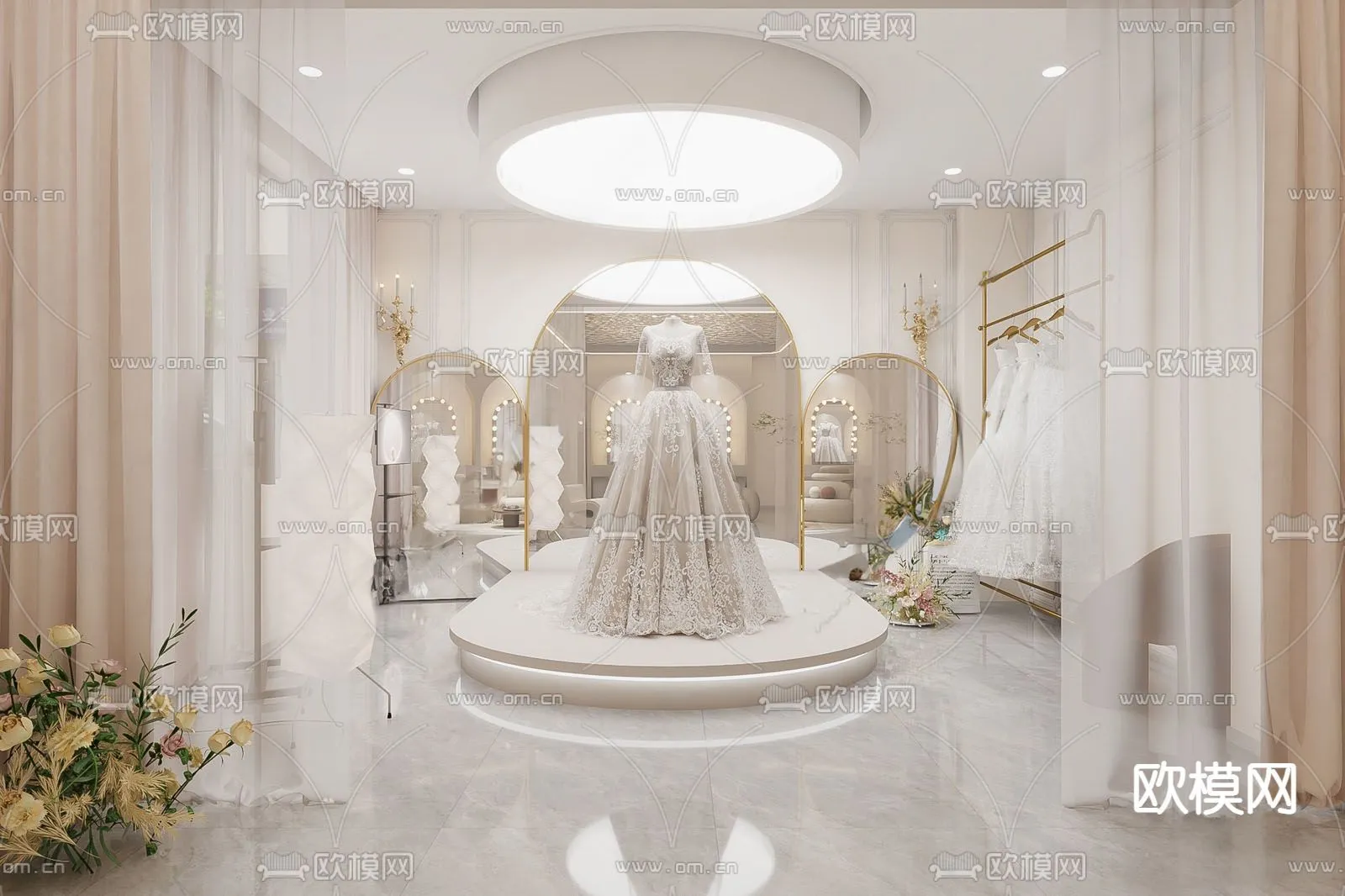 Bridal Shop - Wedding Store - Interior Desgin 3D Scene - 064