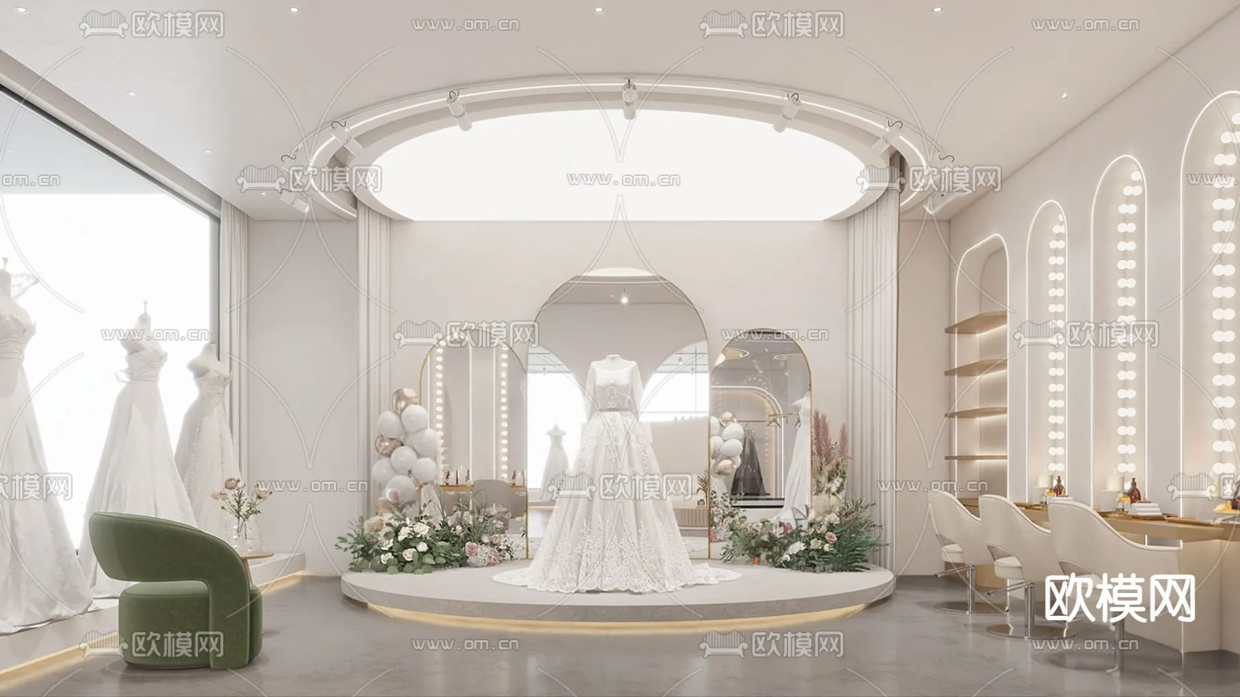 Bridal Shop - Wedding Store - Interior Desgin 3D Scene - 065