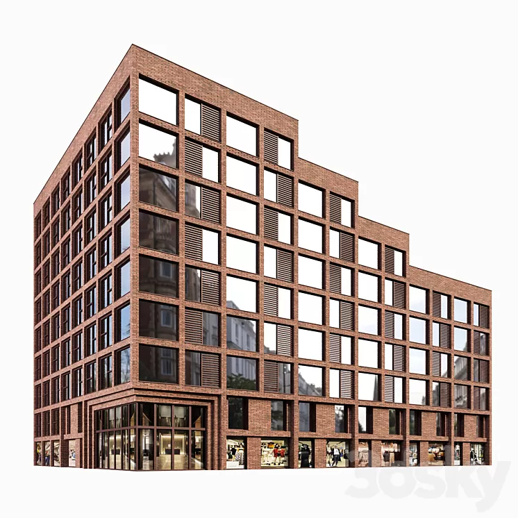 Brigade building 02 3D Model