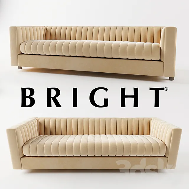 Bright - Gray Sofa 3D Model