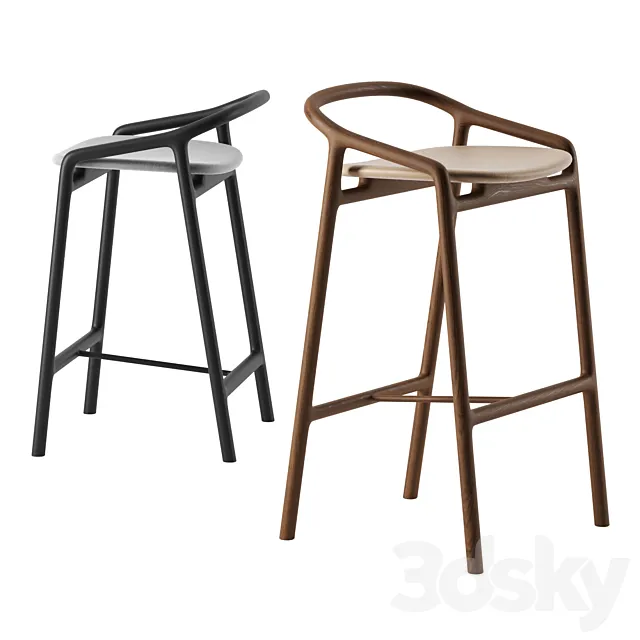 Brioni bar stool by Woak 3DModel