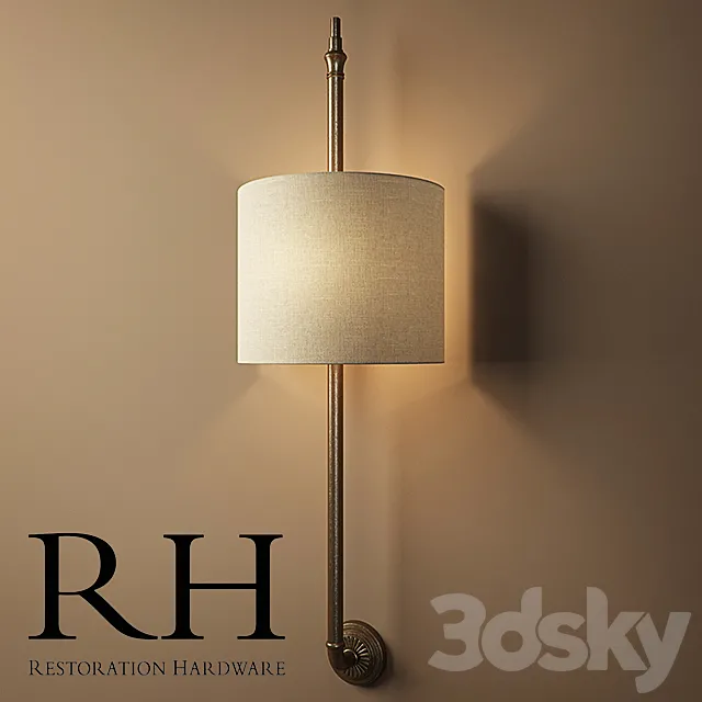 Brittany Architectural Railing Sconce 3D Model