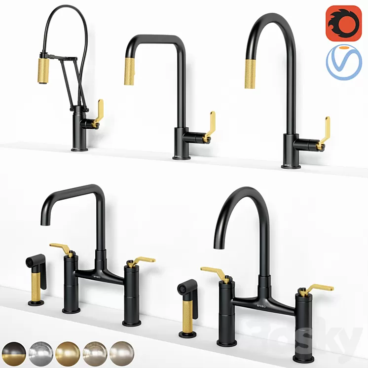brizo_kitchen_faucet_set 3D Model