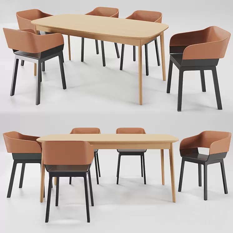 BRL Table and chair 3D Model