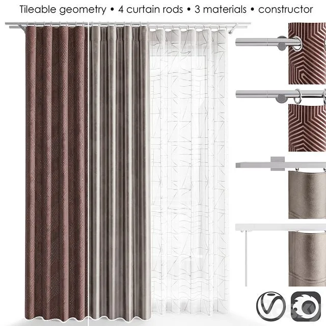 Broad Curtain Constructor 3D Model