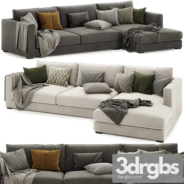 Brockley large chaise corner sofa