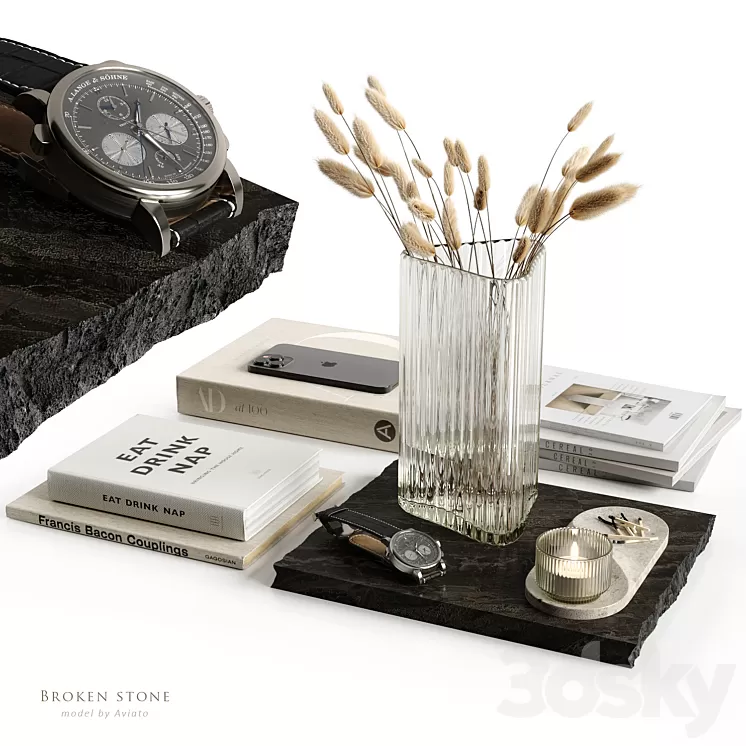 broken stone 3D Model Free