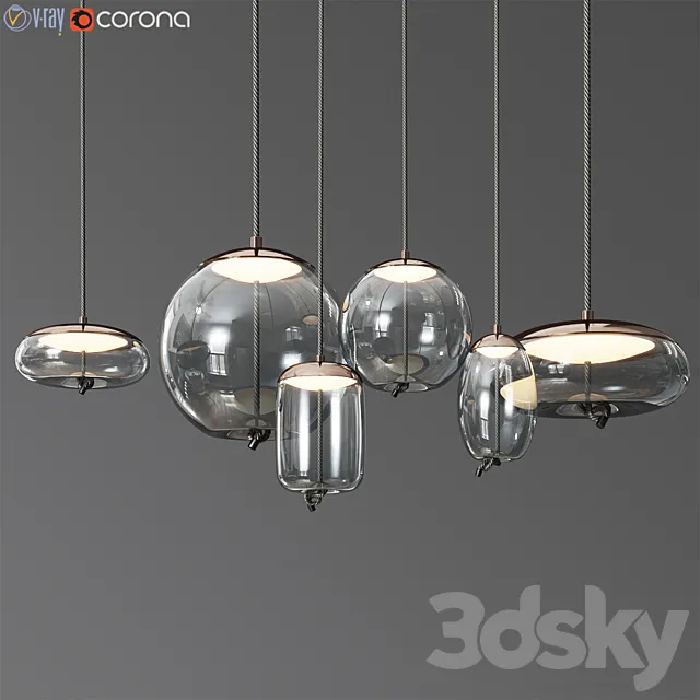 Brokis Knot Small Glass Pendant 3DModel