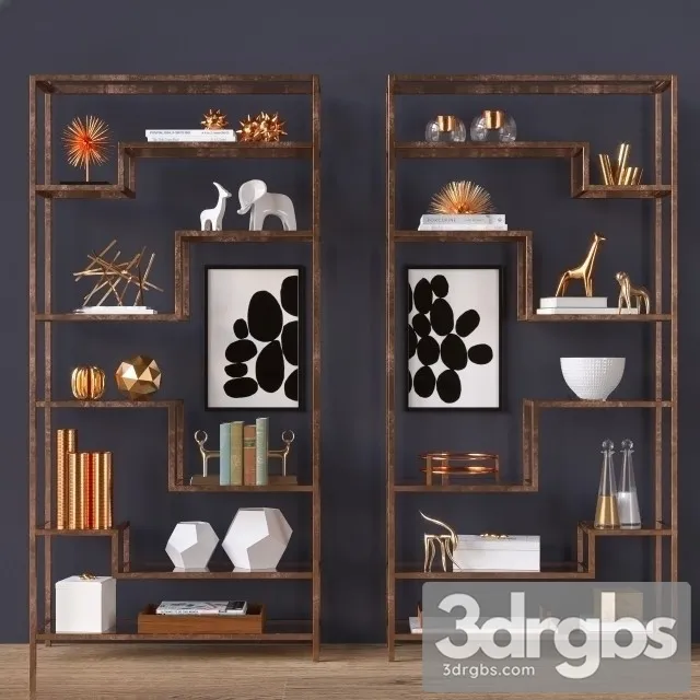 Bronze Decorative Set 3D Model Free