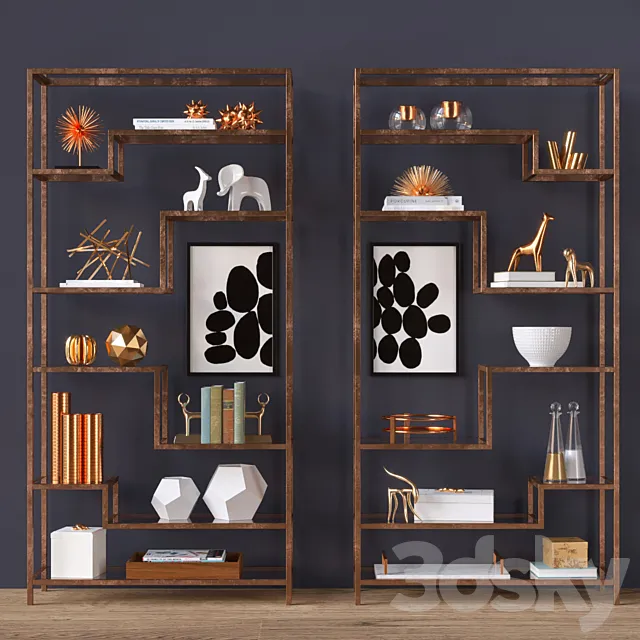 Bronze decorative set 3D Model