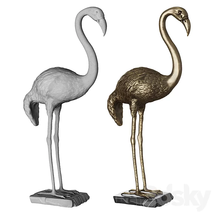 Bronze Heron Samargue by Marie Martin 3D Model