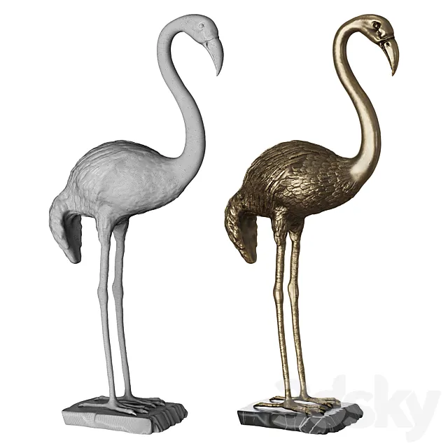 Bronze Heron Samargue by Marie Martin 3DModel