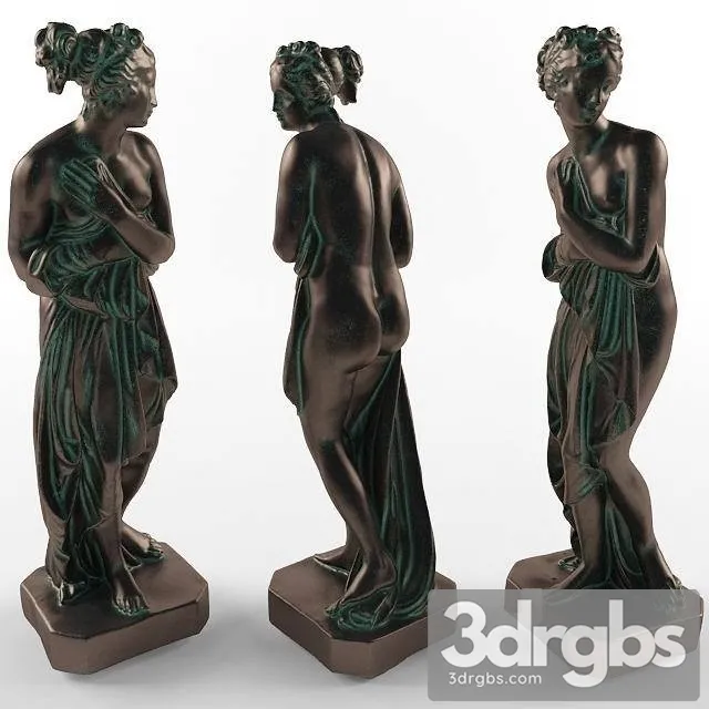Bronze Statue Of A Woman 3D Model Free
