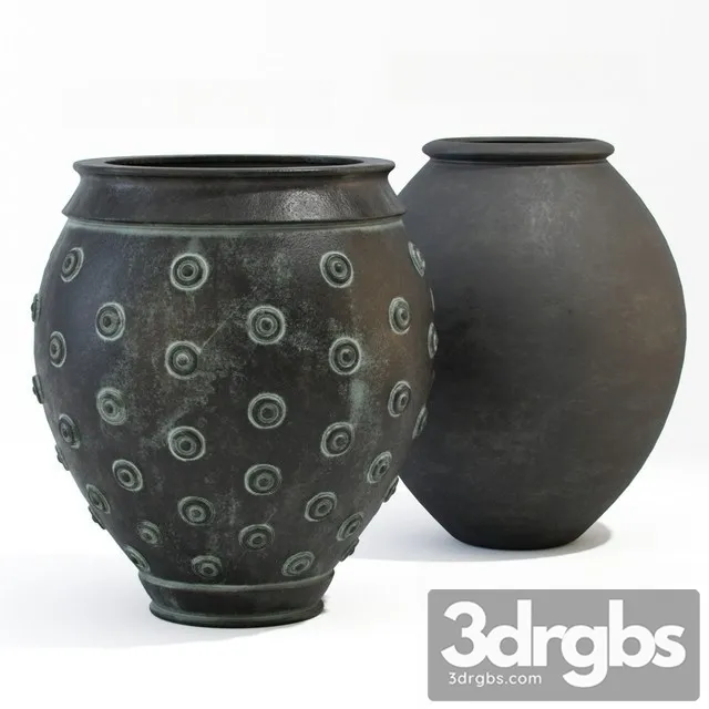 Bronze Urns 3D Model Free