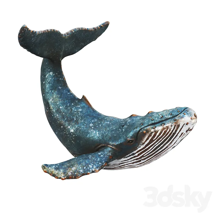 Bronze whale 3D Model Free