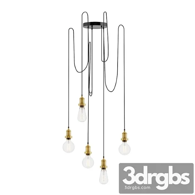 Brooklyn 5 Wire Chandelier By Industville 3D Model Free
