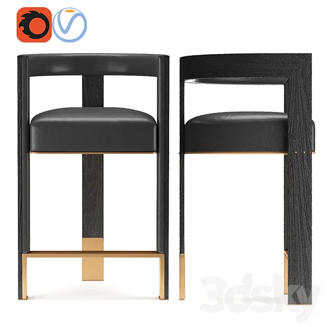 Brooklyn bar chair 3D Model