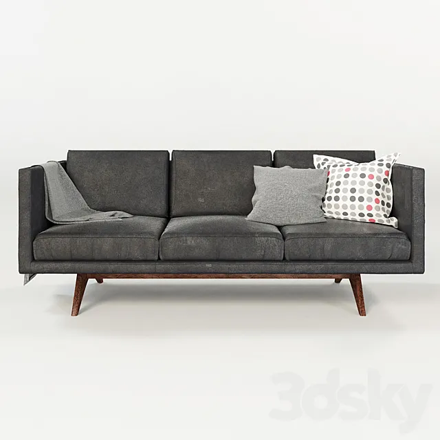 Brooklyn Leather Sofa 3DModel