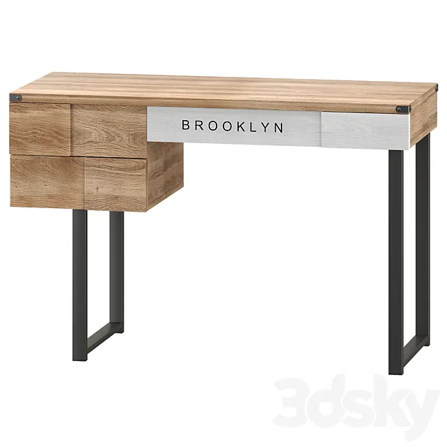 Brooklyn walnut writing desk 3DModel