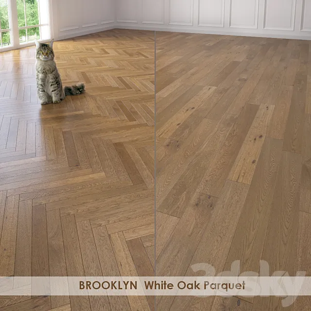 BROOKLYN White Oak Parquet 3DModel