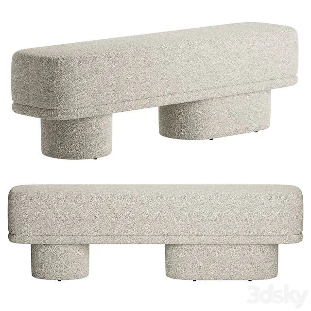 Brooks bench Lulu and Georgia 3D Model