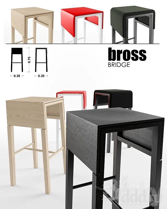 BROSS Bridge stool 3D Model