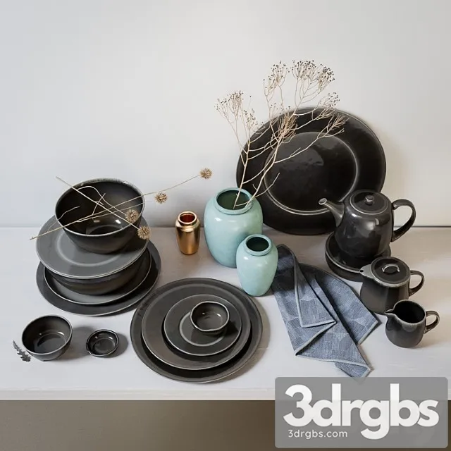 Broste copenhagen nordic coal ceramics 3D Model Free