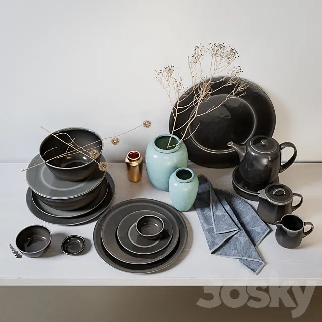 Broste Copenhagen Nordic Coal Ceramics 3DModel