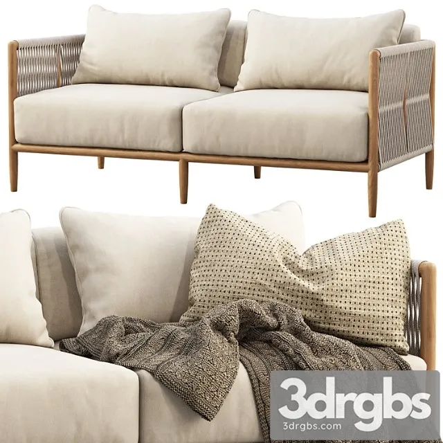 Brown jordan maldives loveseat sofa 2 3D Model Free
