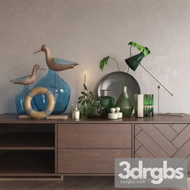 Brown Wood Chest Of Drawer 3D Model Free