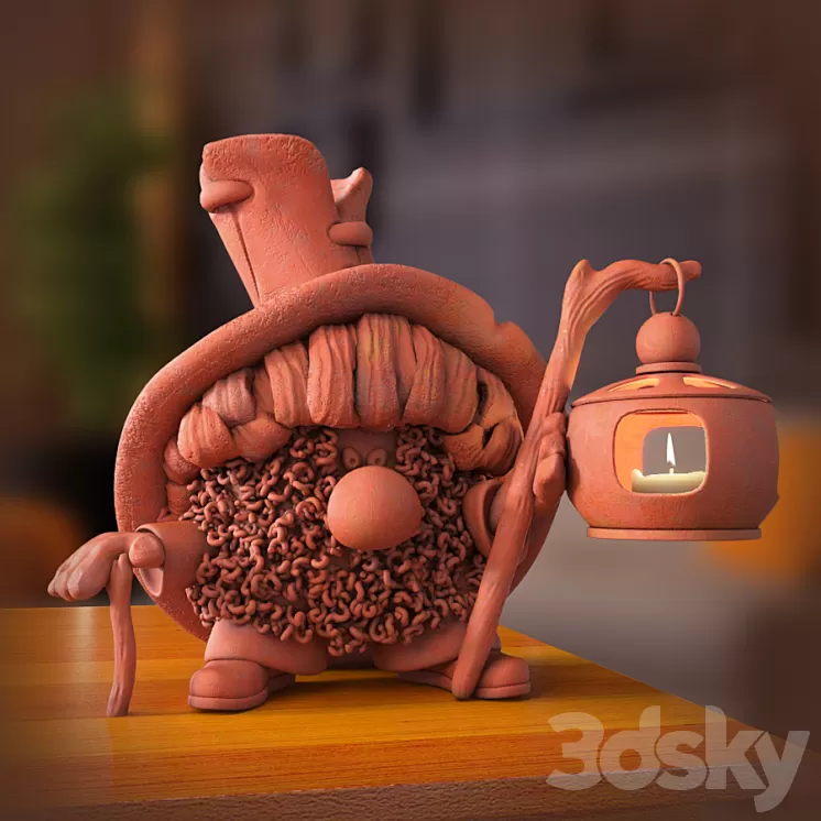 Brownie-candlestick 3D Model