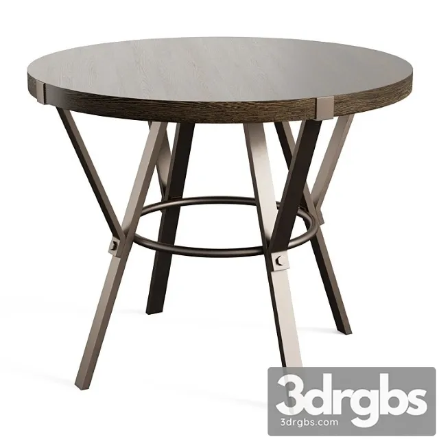 Bruce Counter Height Iron Dining Table 3D Model Free
