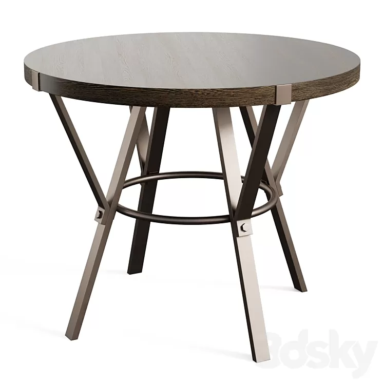 Bruce Counter Height Iron Dining Table 3D Model