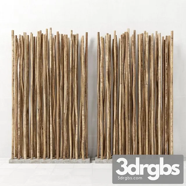 Brunch Decor Foundation Decor From Branches On The Base 3D Model Free