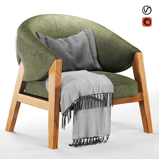 bruno moinard apora armchair 3D Model