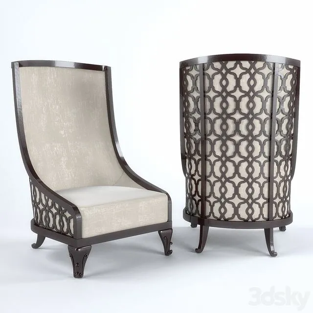 Bruno zampa armchair 3D Model