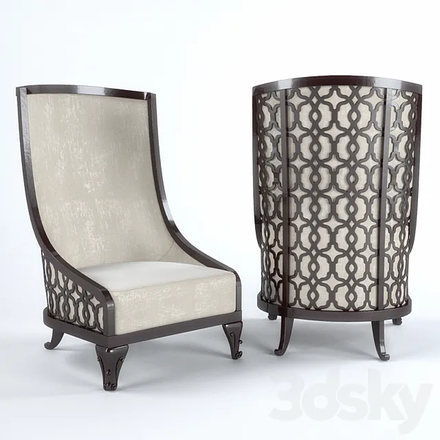 bruno zampa armchair 3D Model