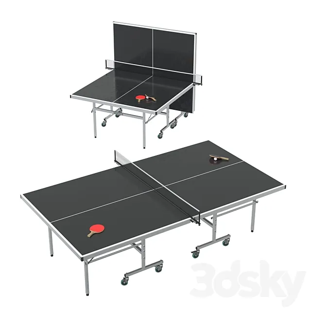 Brunswick Indoor _ Outdoor Tournament Table Tennis 3D Model