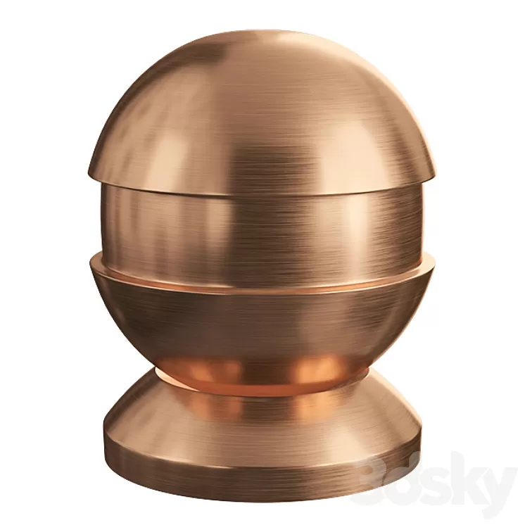 brushed bronze 3D Model