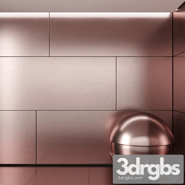 Brushed Copper 2 3D Model Free